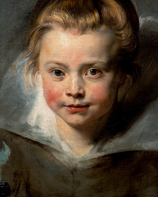 Peter Paul Rubens Bildnis der Tochter Clara Serena Kunstkopie, Kopf eines kleinen Mädchens mit blonden Locken