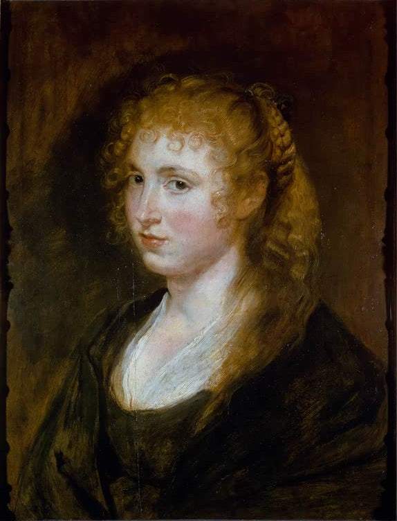 Peter Paul Rubens Bildnis einer Frau mit geflochtenem Haar Kunstkopie, junge Frau mit goldblonden Locken und Flechten