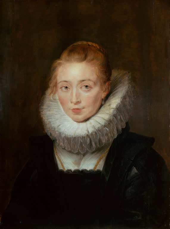 Peter Paul Rubens Bildnis einer Hofdame der Infantin Isabella Kunstkopie, junge Frau mit Halskrause und schwarzem Kleid