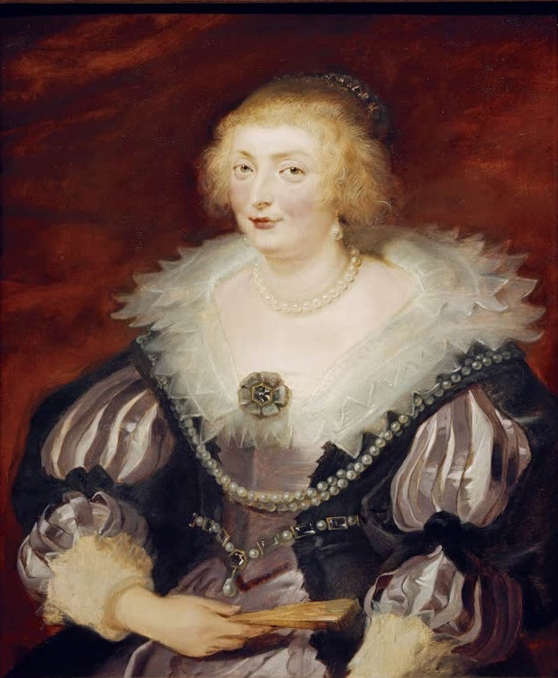 Peter Paul Rubens Catherine Manners Herzogin von Buckingham Kunstkopie, Halbfigur mit Spitzenkragen vor rotem Vorhang
