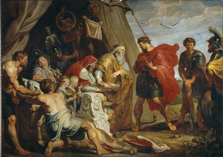 Peter Paul Rubens Das Deuten der Vorzeichen, Decius-Mus-Zyklus Kunstkopie, Opferschau vor Decius Mus