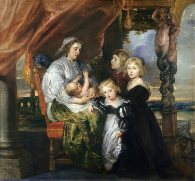 Peter Paul Rubens Deborah Kip, Frau von Sir Balthasar Gerbier, und ihre Kinder Kunstkopie, Mutter mit Kindern