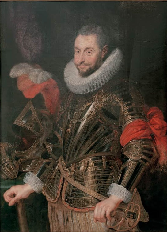 Peter Paul Rubens Der Heerführer Ambrosio Spinola, Prag Kunstkopie, Feldherr in Rüstung mit Halskrause und Federbusch