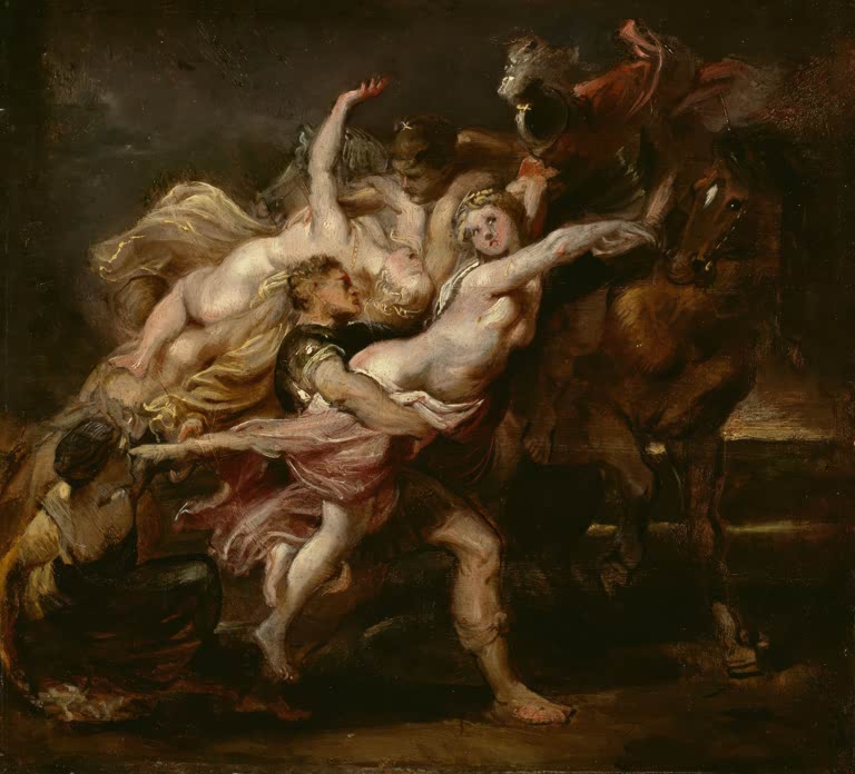 Peter Paul Rubens Der Raub der Töchter des Leukippos Kunstkopie, Zwillingssöhne des Zeus entführen zwei Frauen zu Pferd