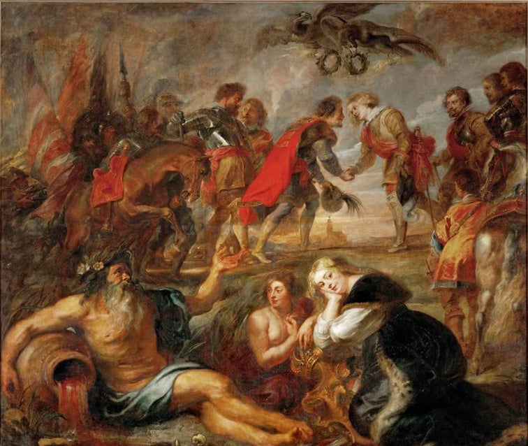 Peter Paul Rubens Die Begegnung König Ferdinands von Ungarn mit dem Kardinalinfanten Ferdinand, Wien Kunstkopie