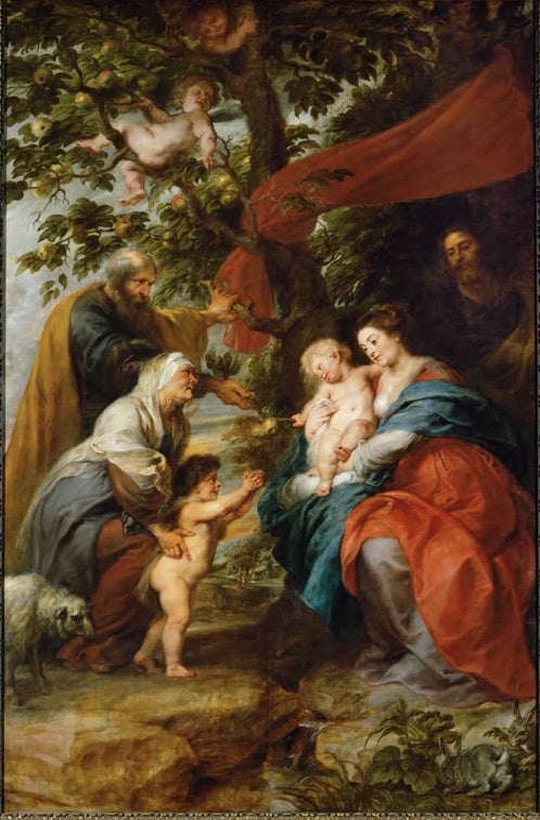 Peter Paul Rubens Die Heilige Familie unter dem Apfelbaum Kunstkopie, Maria mit Kind, Josef und Kinder unter Apfelbaum