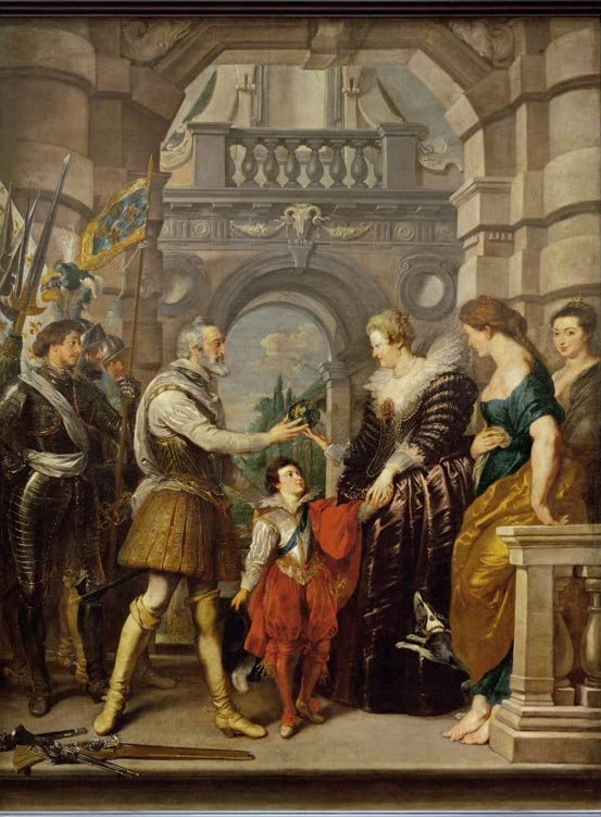 Peter Paul Rubens Heinrich IV. überträgt Maria von Medici die Regierung Kunstkopie, König reicht der Königin die Weltkugel