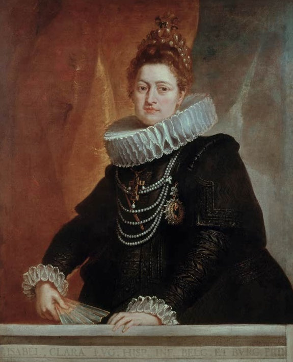 Peter Paul Rubens Infantin Isabella Clara Eugenia Brüssel Kunstkopie, Statthalterin in schwarzem Kleid mit Halskrause
