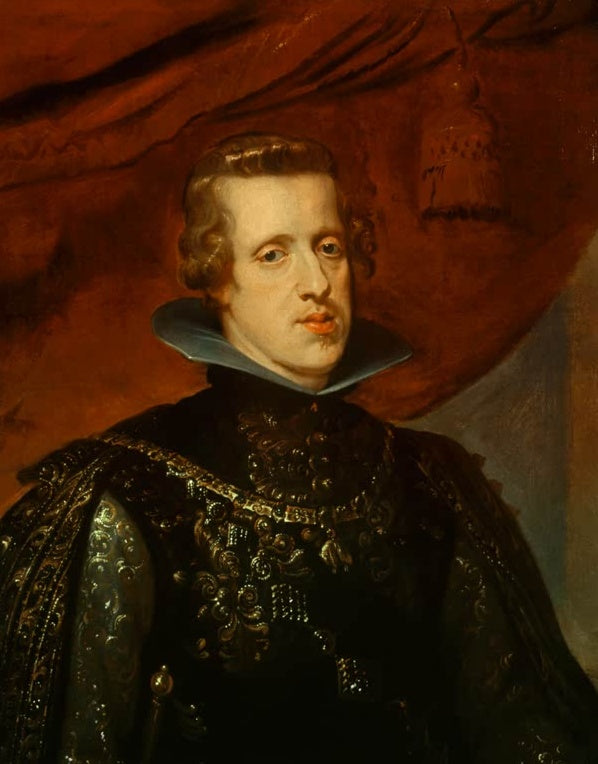 Peter Paul Rubens Philipp IV. von Spanien Kunstkopie, Brustbild des Königs mit Ordenskette vor rostrotem Vorhang