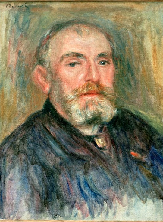 Bärtiger Mann in dunkler Jacke, Brustbild – Pierre-Auguste Renoir Portrait du peintre Henry Lerolle Kunstkopie