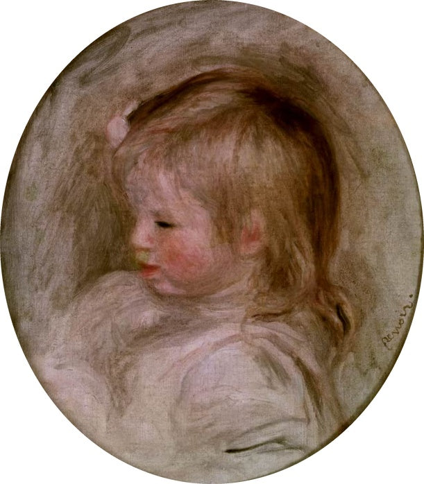 Ovales Profilbildnis eines blonden Kindes – Pierre-Auguste Renoir Tête de Coco Kunstkopie