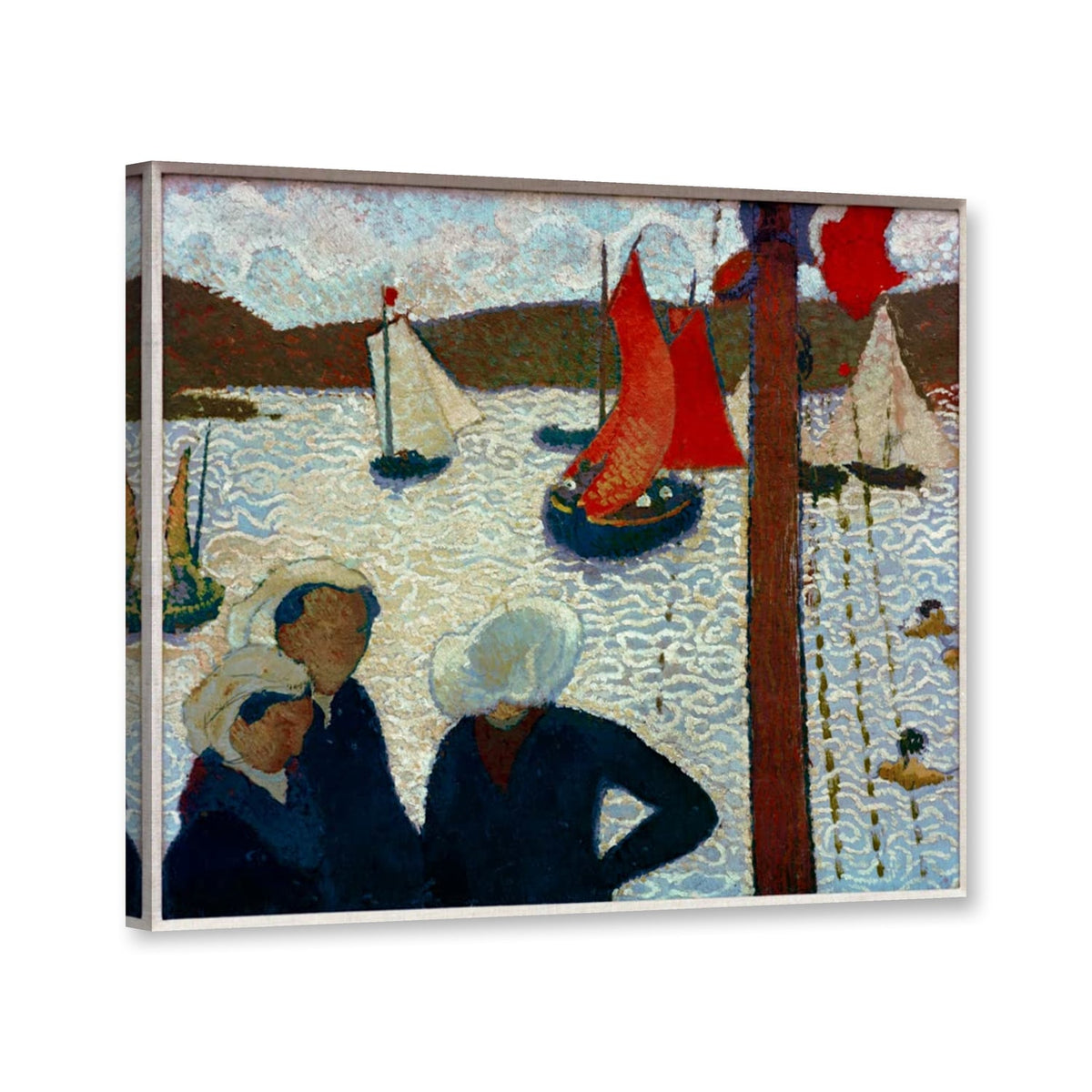 Régates à Perros-Guirec von Maurice Denis als Leinwand – Perspektivansicht