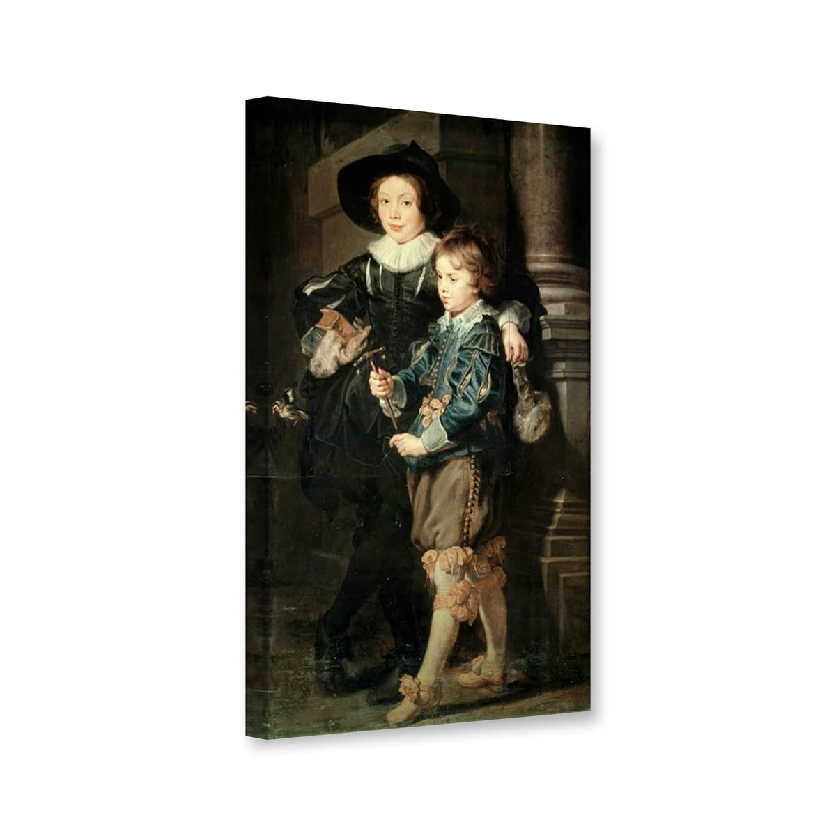 Rubens’ Kinder, Albert und Nicolas von Peter Paul Rubens als Leinwand – Perspektivansicht
