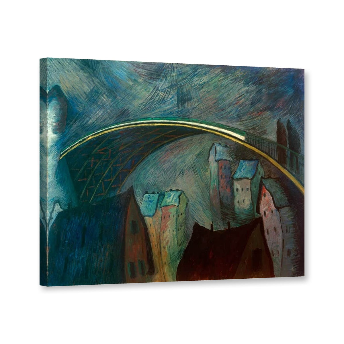 Schneewirbel von Marianne von Werefkin als Leinwand – Perspektivansicht
