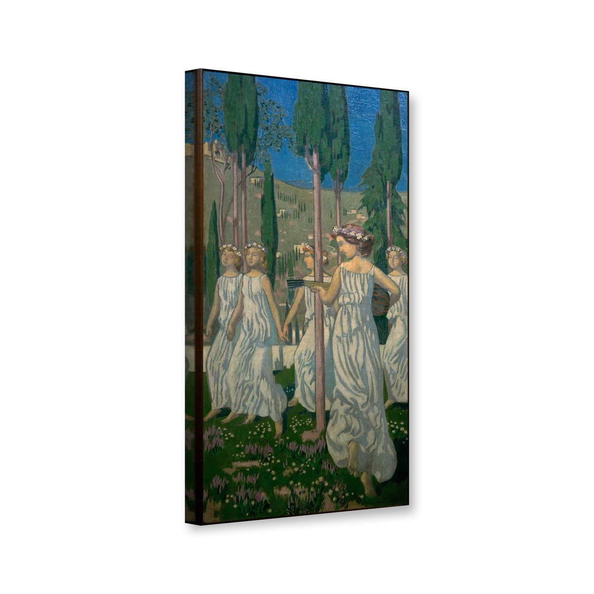 Tanzende Mädchen von Maurice Denis als Leinwand – Perspektivansicht