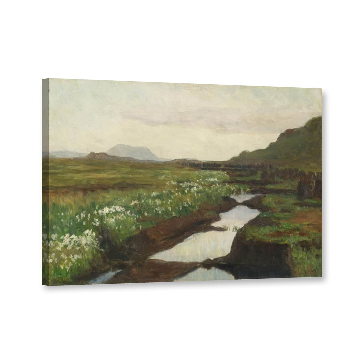 Torfmoor auf Jæren, Studie von Kitty Kielland als Leinwand – Perspektivansicht