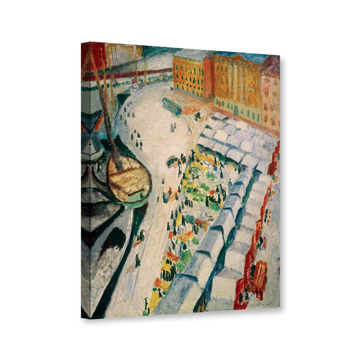 Vom Kornhamnstorg von Sigrid Hjertén als Leinwand – Perspektivansicht
