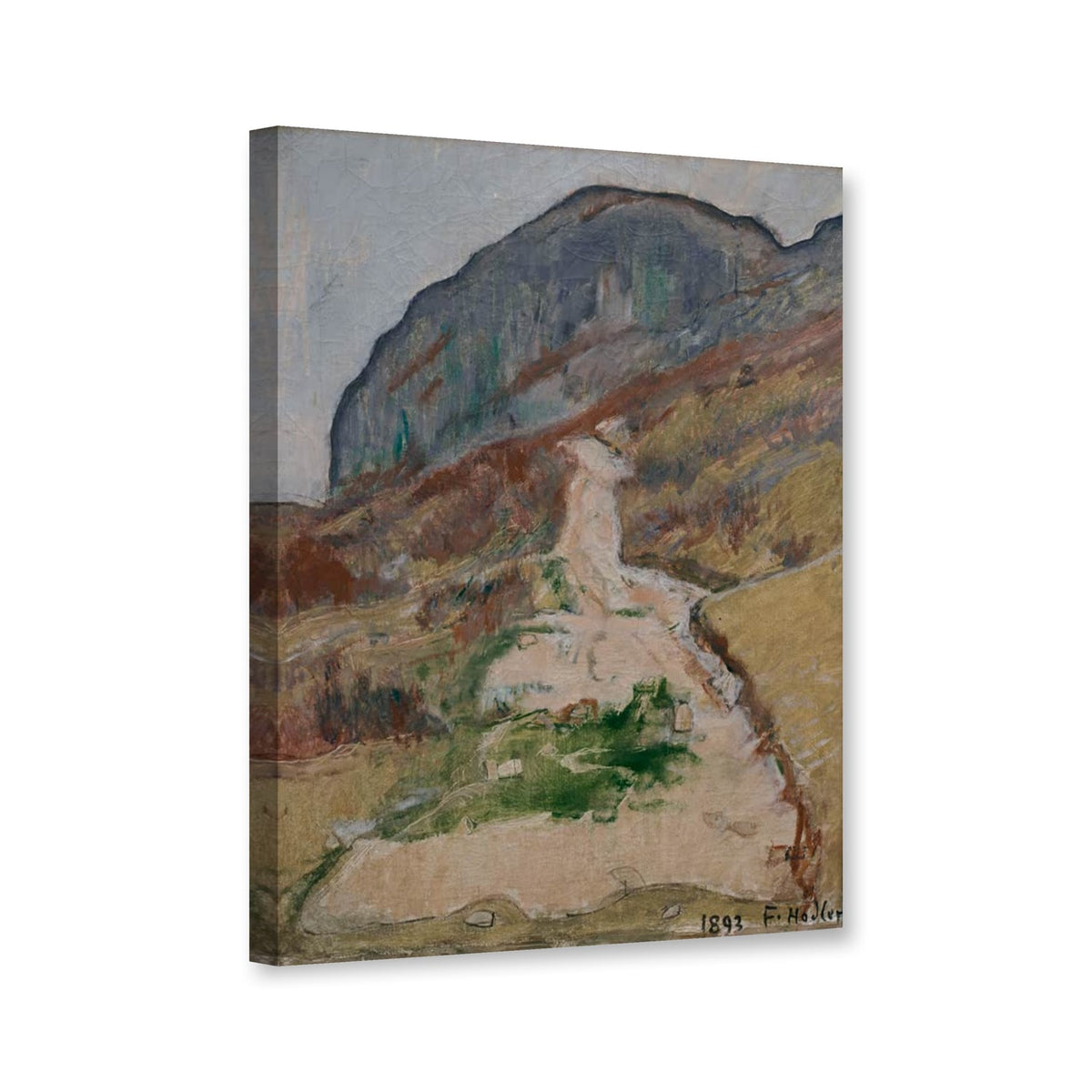 Weg am Saleve von Ferdinand Hodler als Leinwand – Perspektivansicht