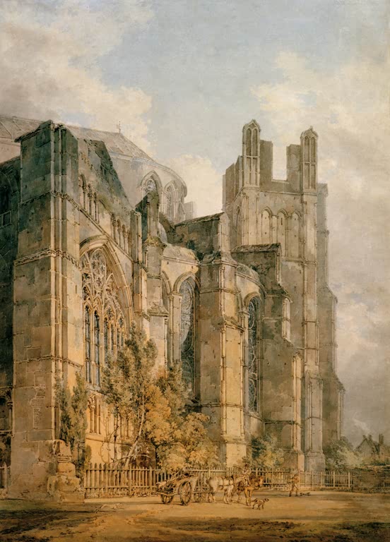 William Turner Die St. Anselmskapelle an der Kathedrale von Canterbury Kunstkopie, gotisches Aquarell